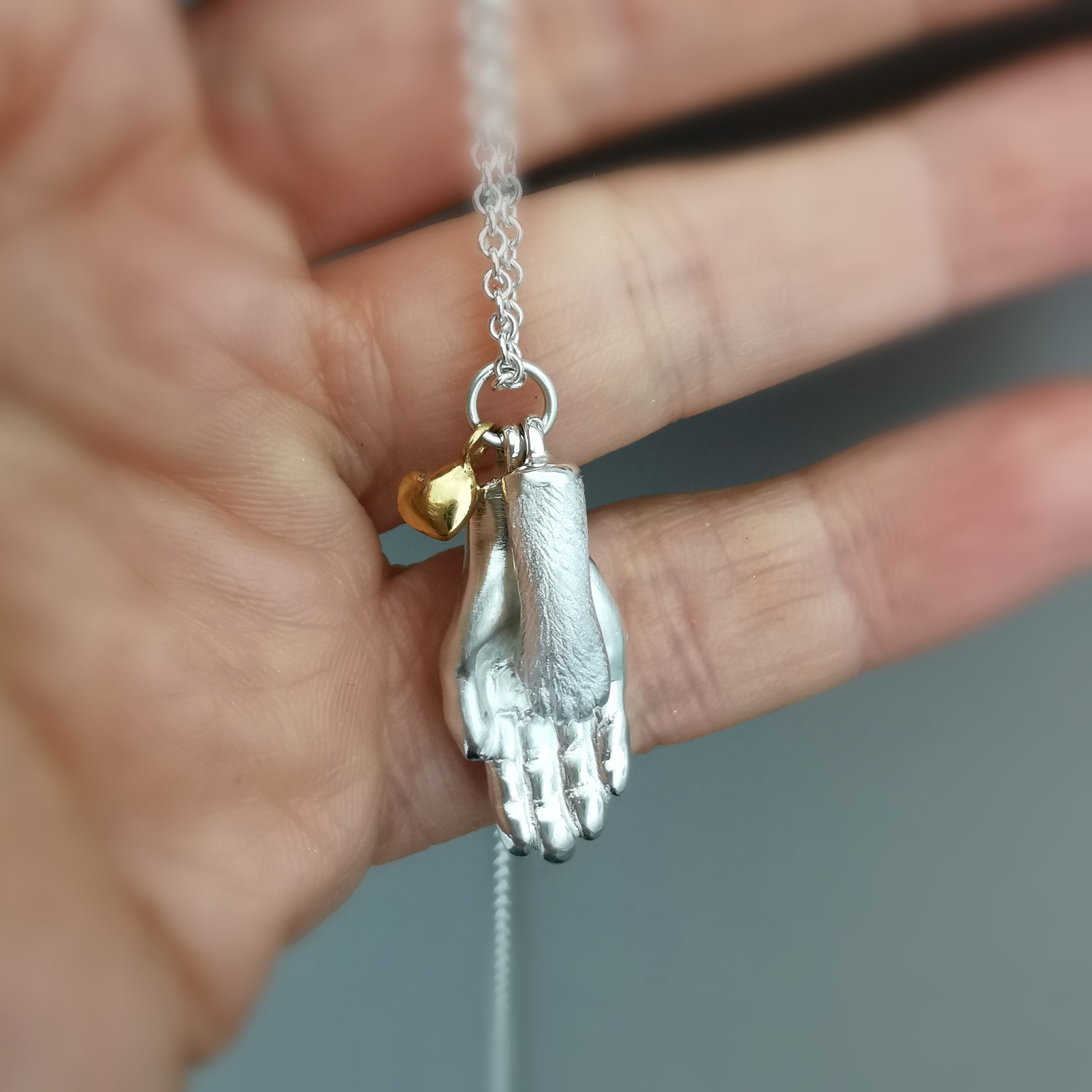 Cat Paw and Hand Necklace - Jana Reinhardt Ltd