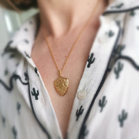 SAMPLE SALE gold plated Crest Pendant with Gemstones - Jana Reinhardt Ltd