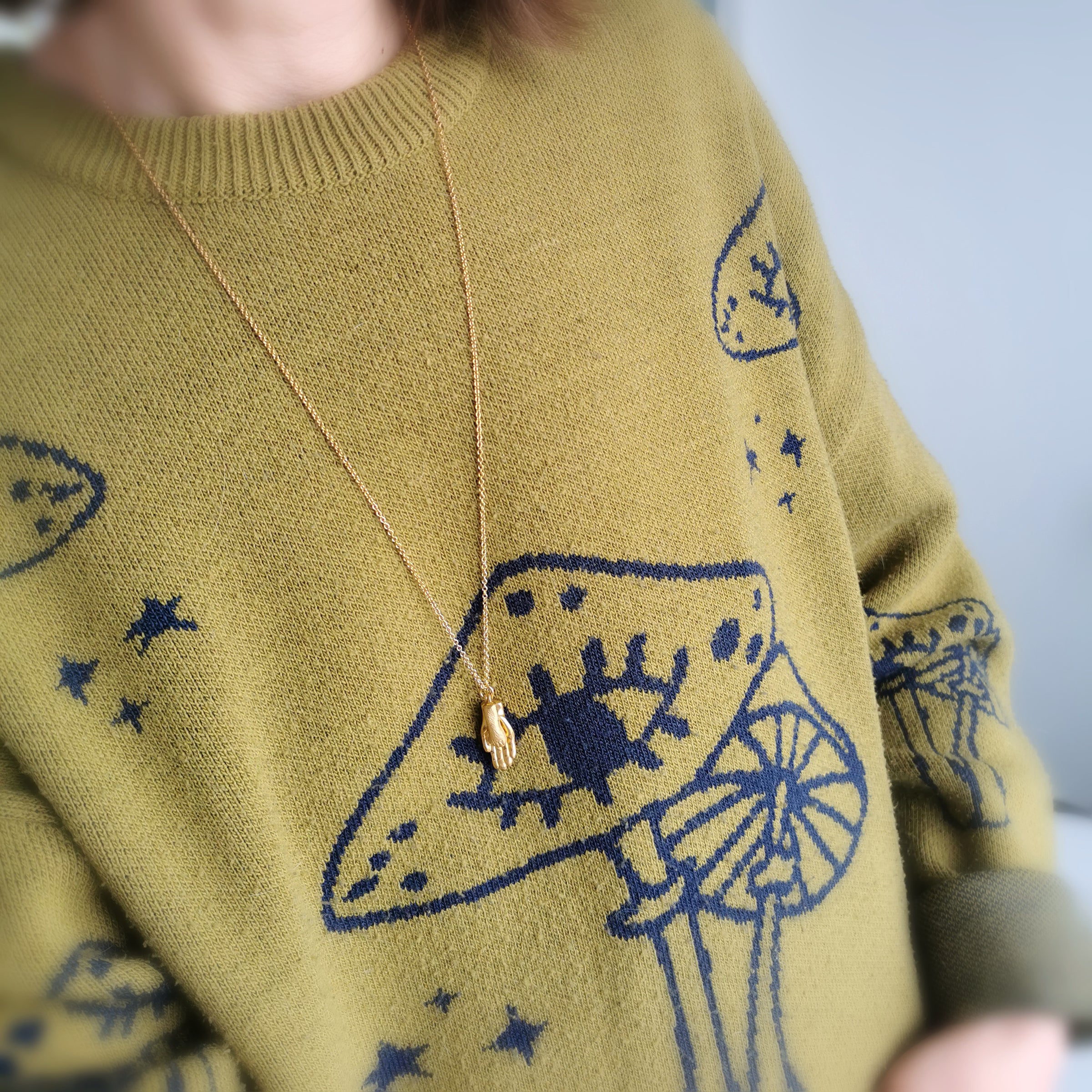 Cat Paw and Hand Necklace - Jana Reinhardt Ltd