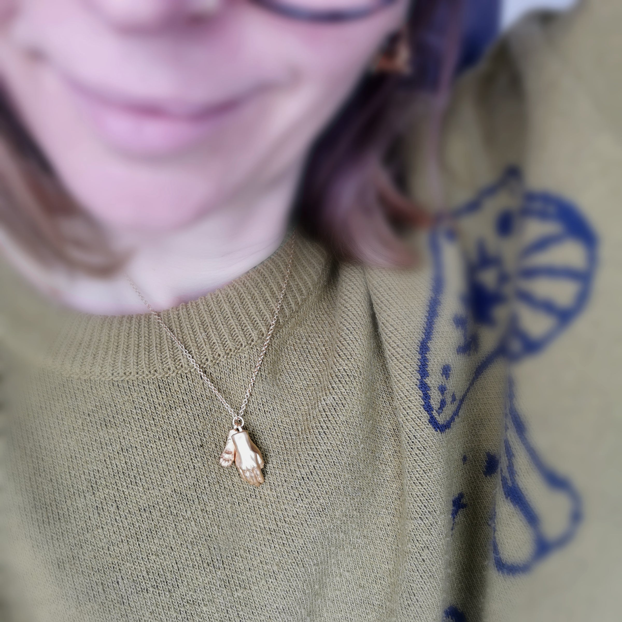 Cat Paw and Hand Necklace - Jana Reinhardt Ltd