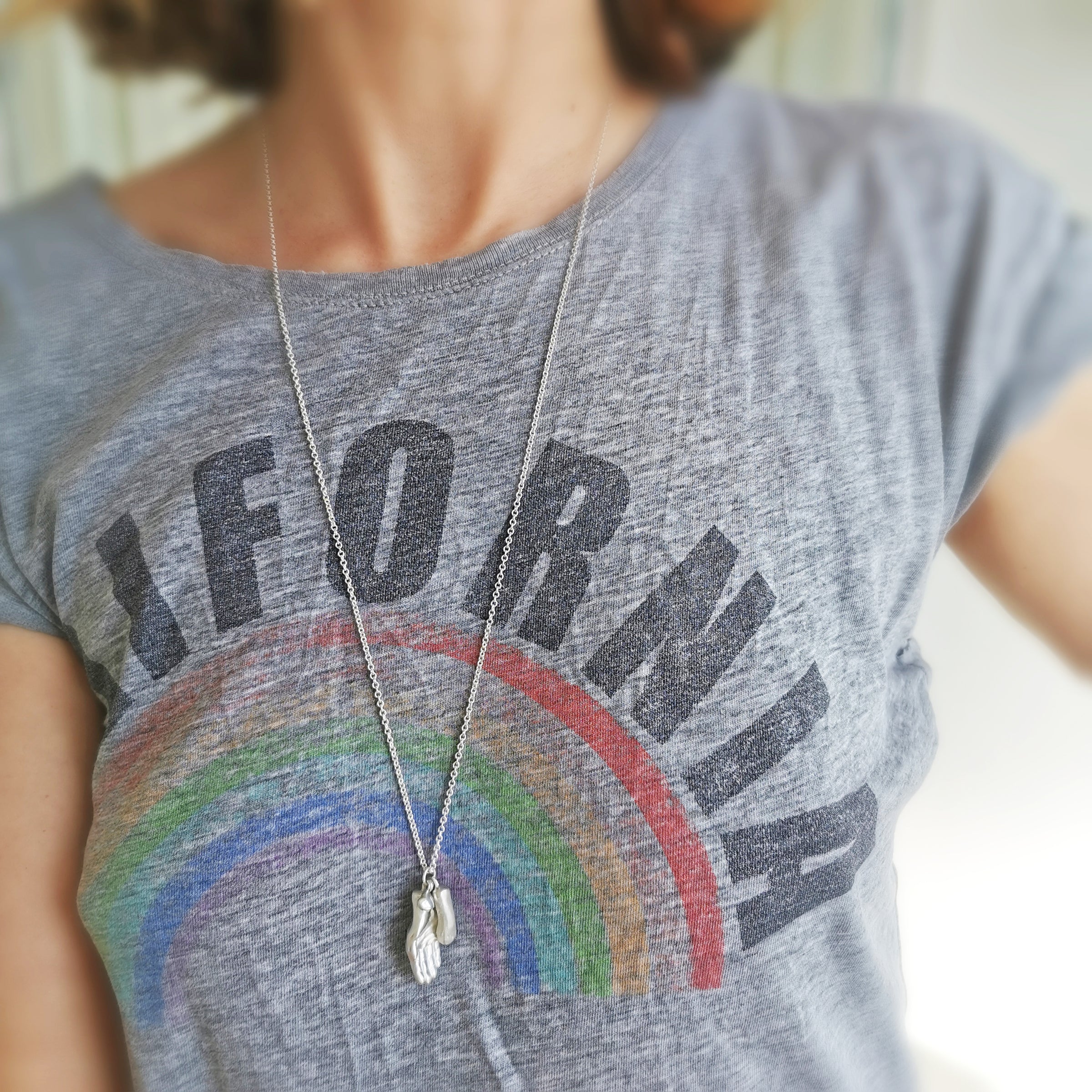 Cat Paw and Hand Necklace - Jana Reinhardt Ltd