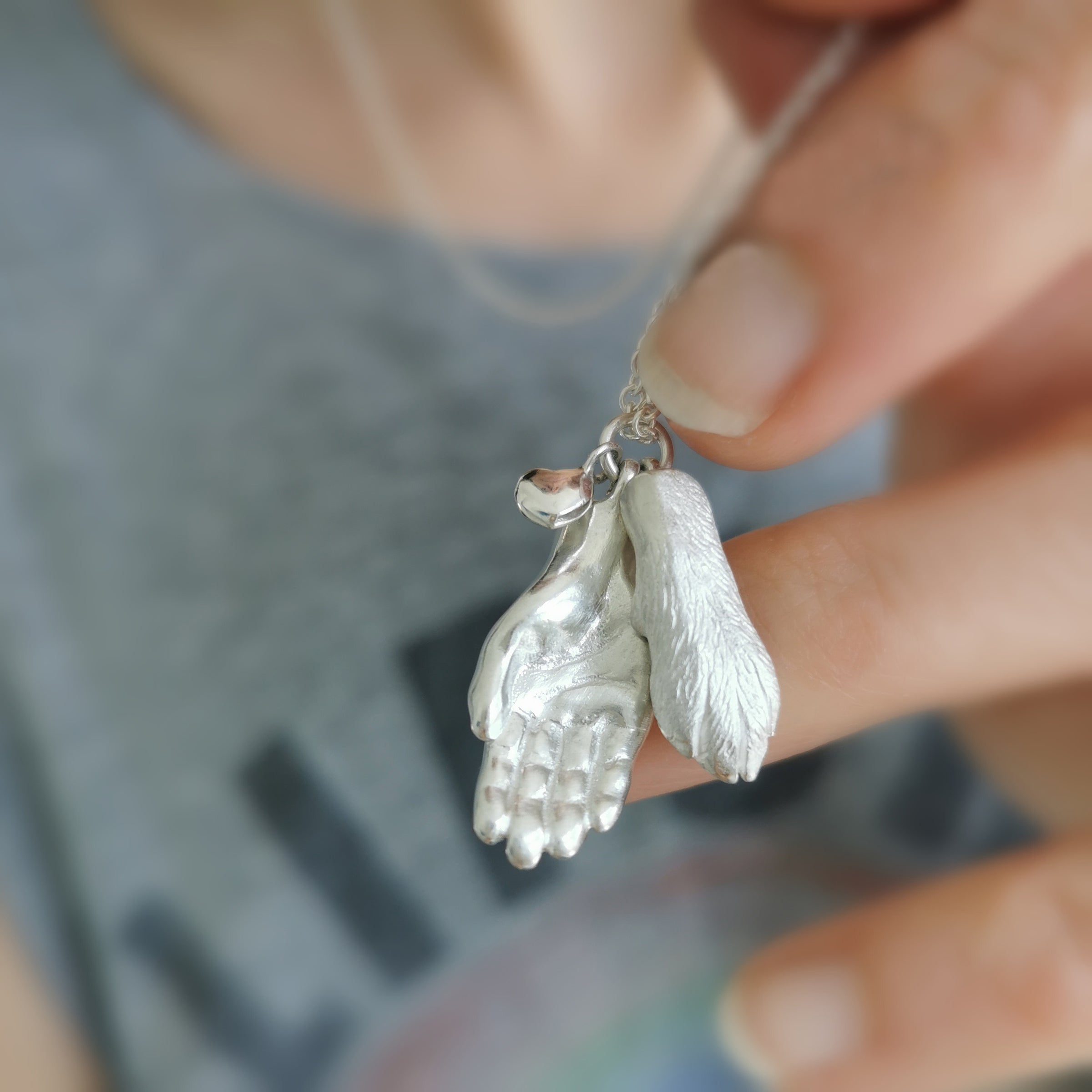 Dog Paw and Hand Necklace - Jana Reinhardt Ltd