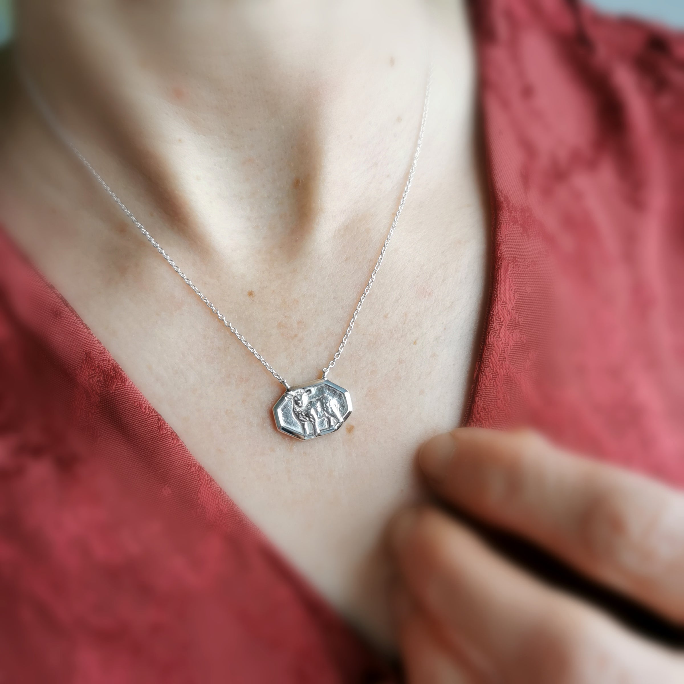 Vintage Lamb Tile Necklace - Jana Reinhardt Ltd