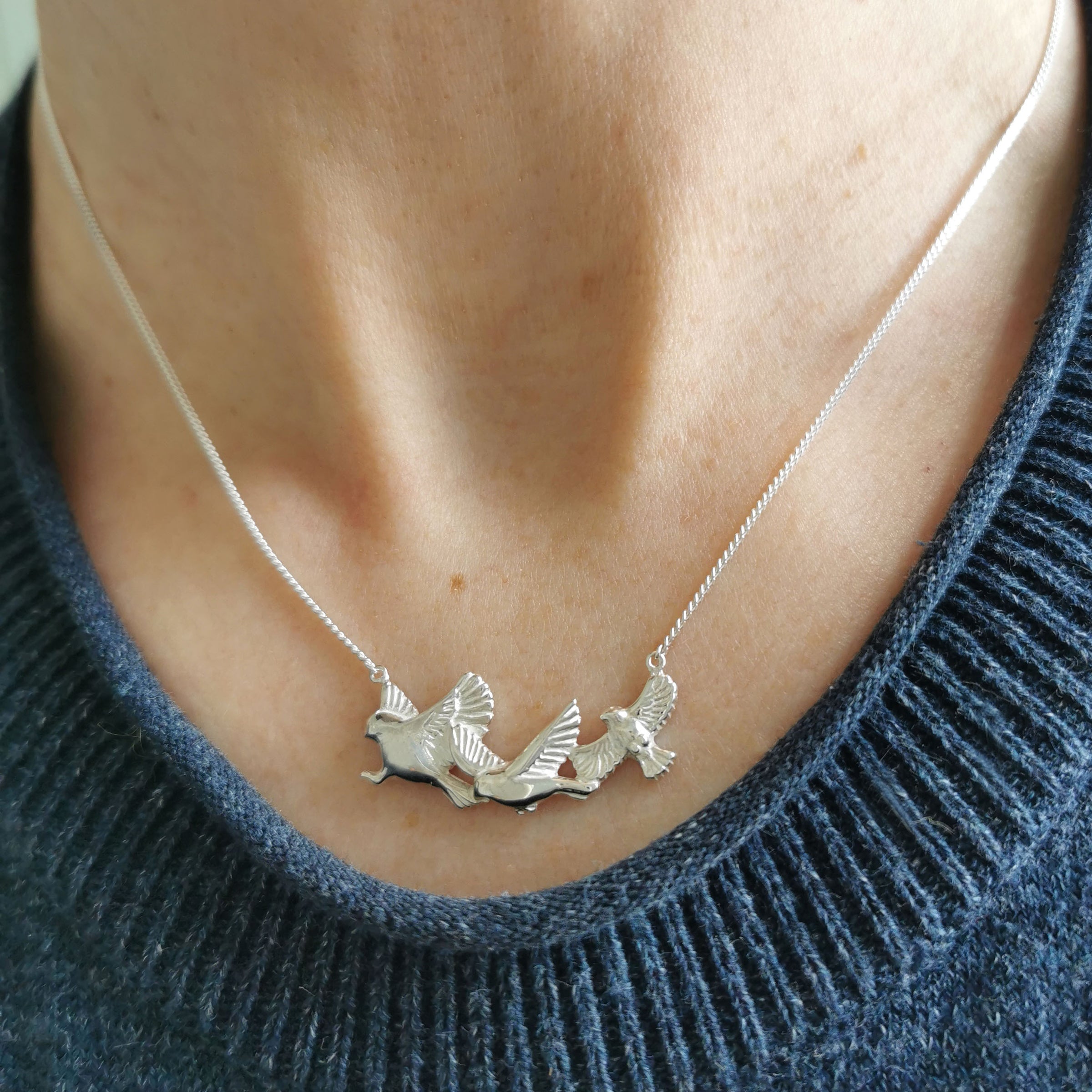 Garden Bird Landing Necklace - Jana Reinhardt Ltd