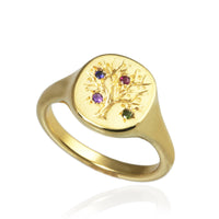 Family Tree Ring with Birthstones - Jana Reinhardt Ltd