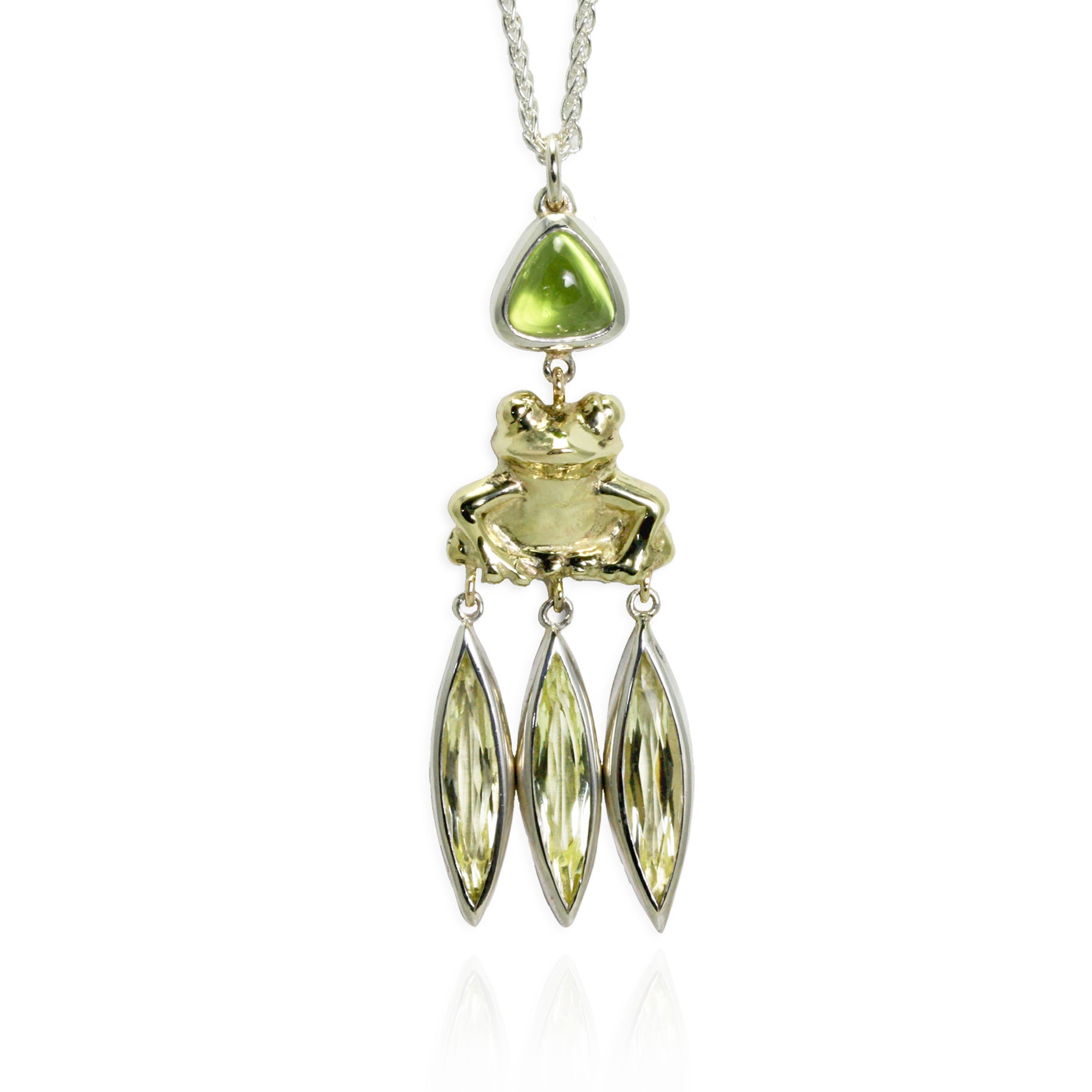 Green Gold, Peridot, Frog Necklace - Jana Reinhardt Ltd