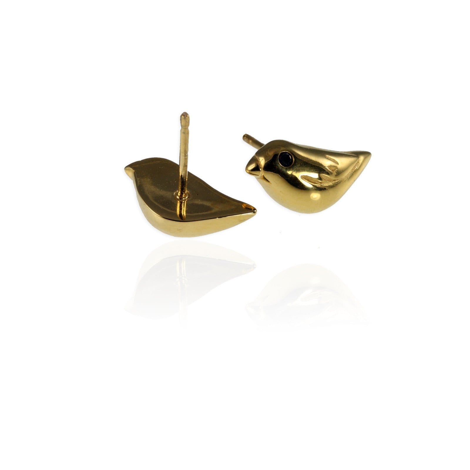 Gold Sparrow Ear Studs - Jana Reinhardt Ltd - 4