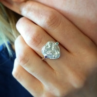 Seahorse Ring with Birthstones - Jana Reinhardt Ltd