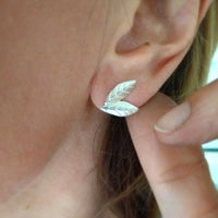 Mismatched Leaf Stud Earrings - Jana Reinhardt Ltd