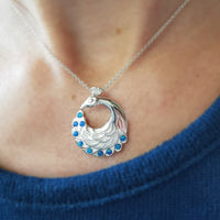 Peacock Necklace with cultured opals - Jana Reinhardt Ltd