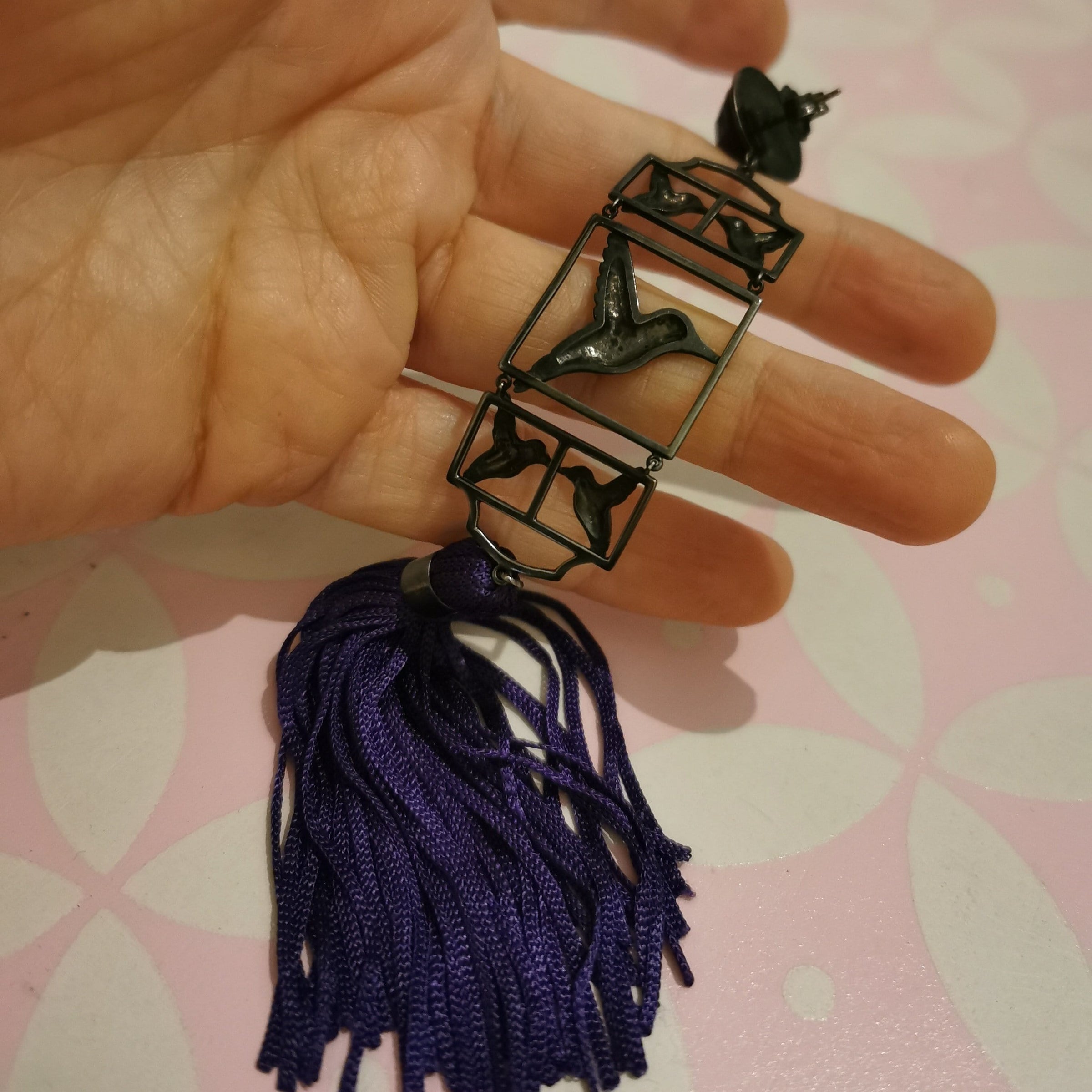 Hummingbird Tassle Earrings - Jana Reinhardt Ltd