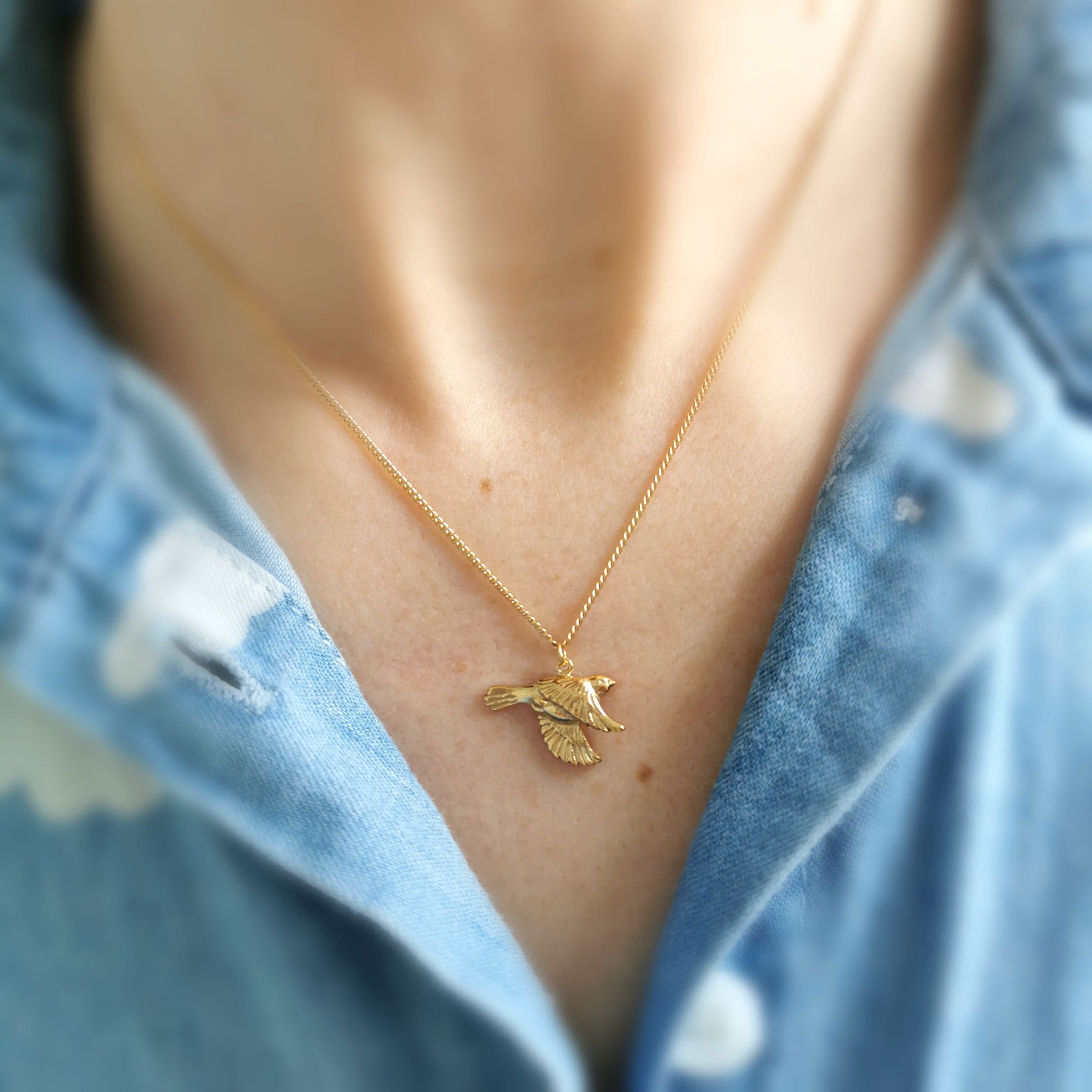 Garden Bird Flying Necklace - Jana Reinhardt Ltd