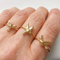 Garden Bird Landing Stacking Ring - Jana Reinhardt Ltd