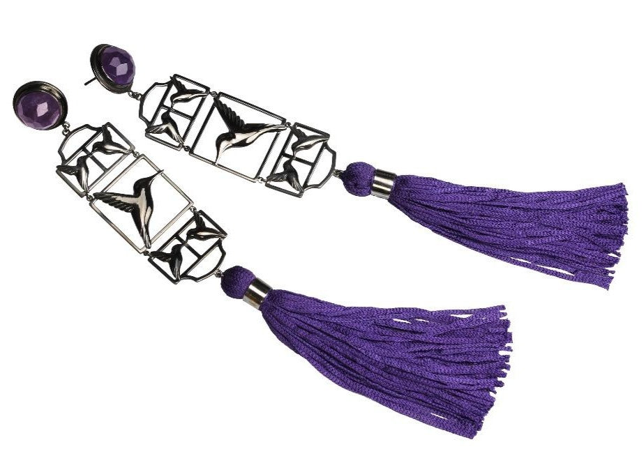 Hummingbird Tassle Earrings - Jana Reinhardt Ltd