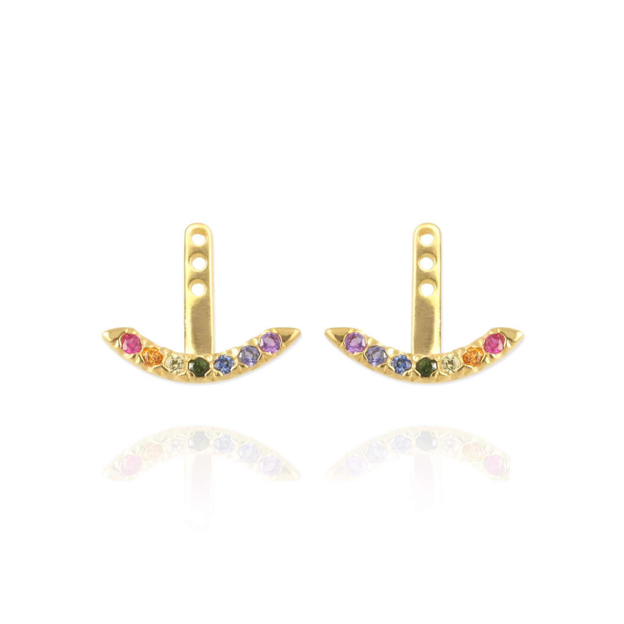 Unicorn Earrings with Rainbow Ear Jackets - Jana Reinhardt Ltd