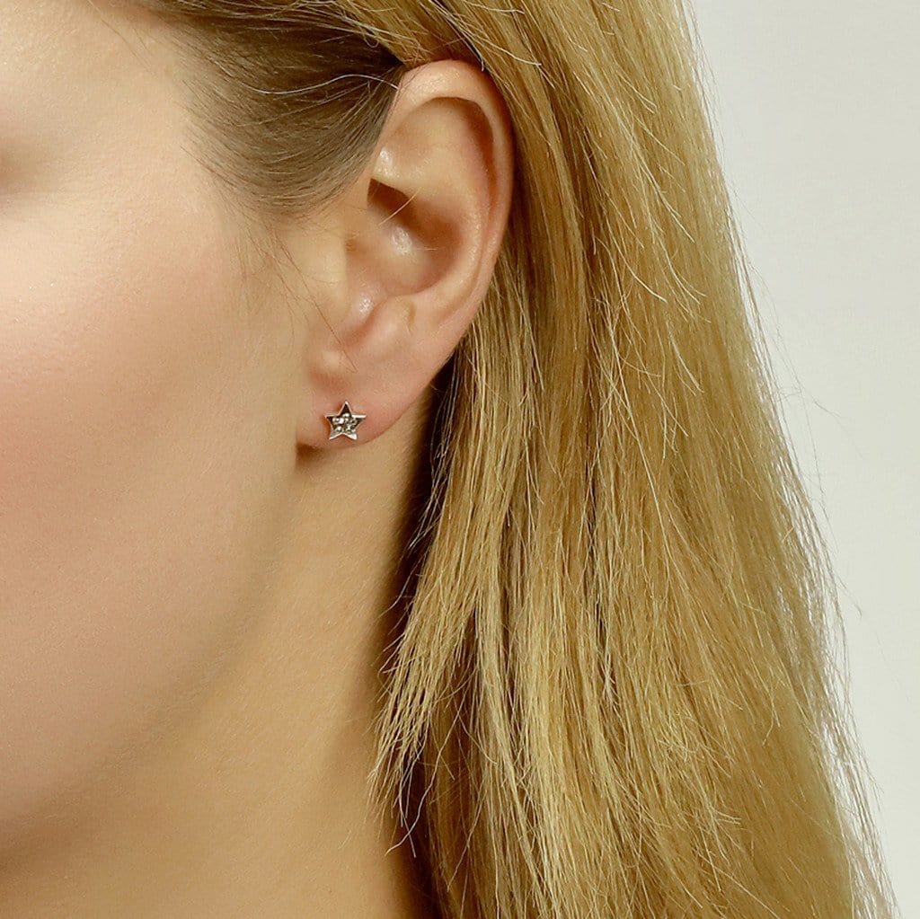 Moon and Star Ear Studs - Jana Reinhardt Ltd