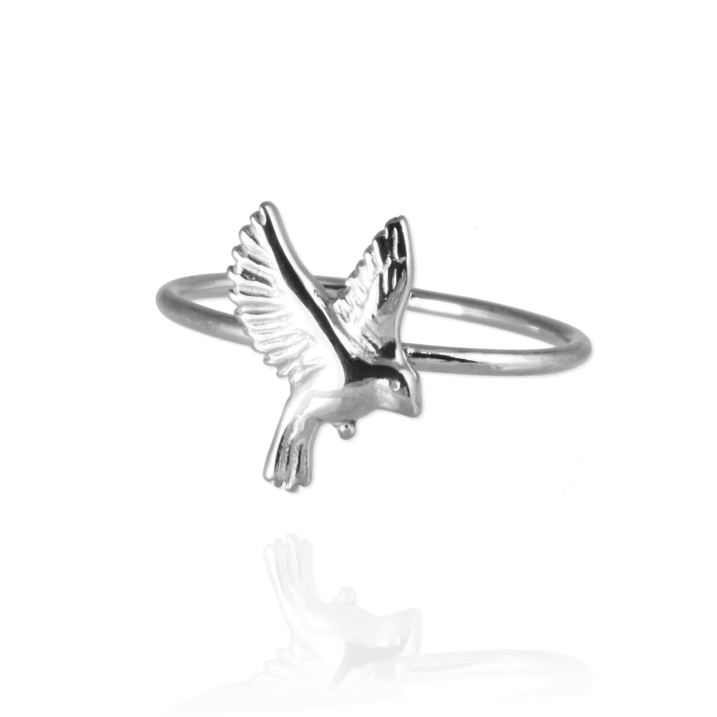 Garden Bird Landing Stacking Ring - Jana Reinhardt Ltd
