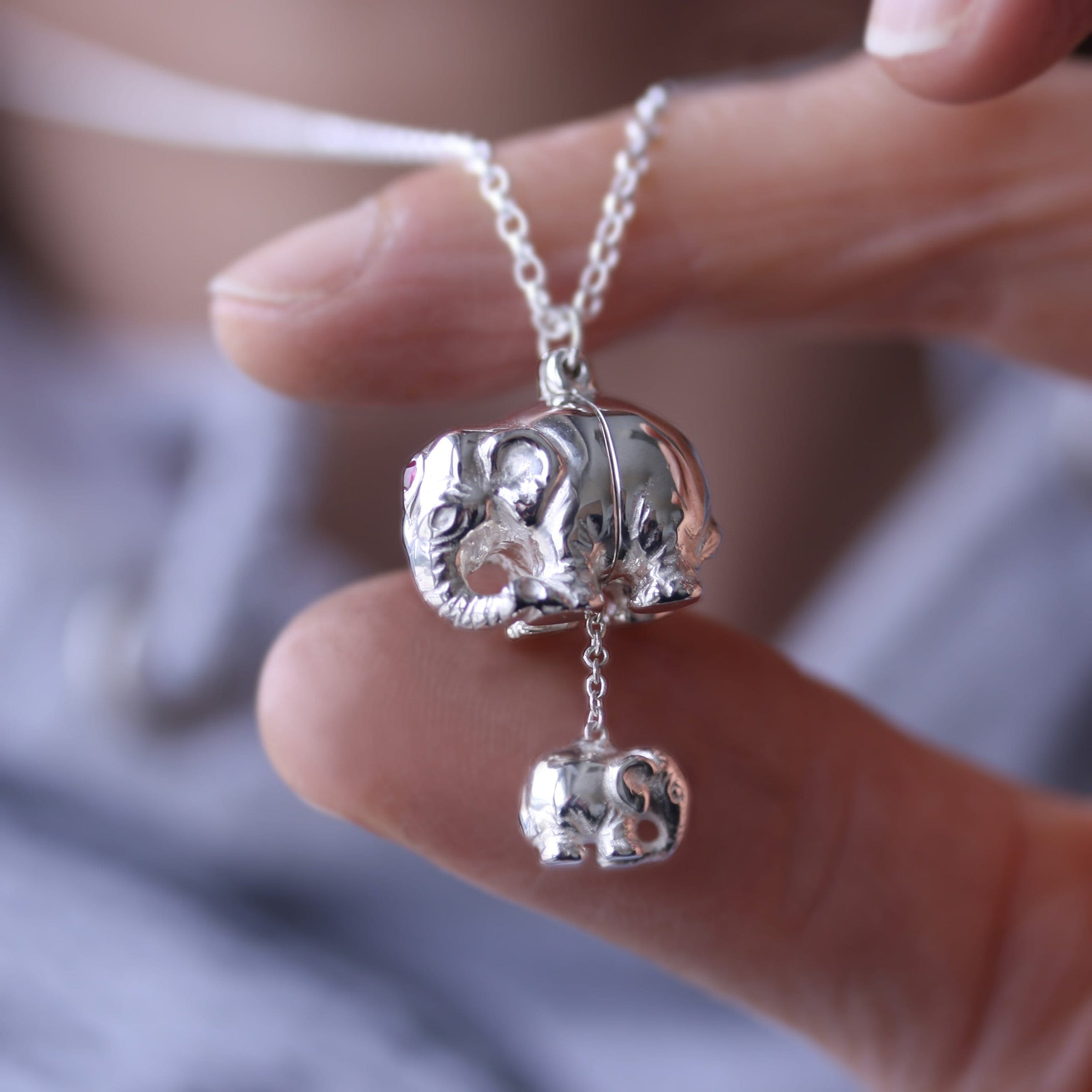 Mother and Baby Elephant Necklace - Jana Reinhardt Ltd