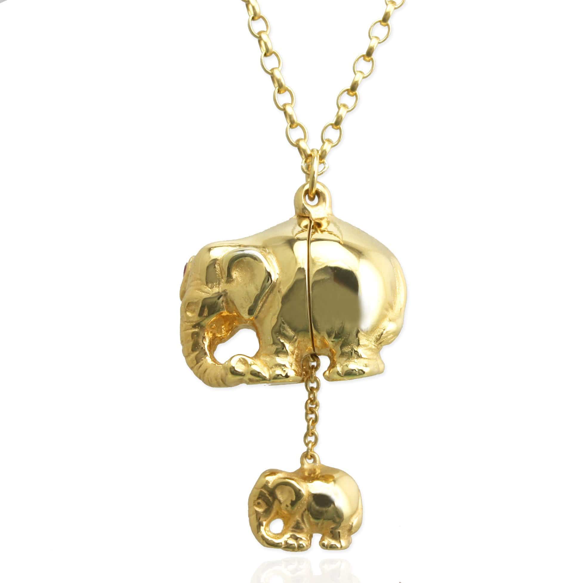 Mother and Baby Elephant Necklace - Jana Reinhardt Ltd