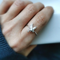 Garden Bird Landing Stacking Ring - Jana Reinhardt Ltd