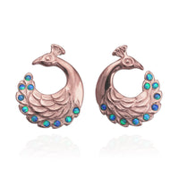 Peacock Earrings with cultured Opals - Jana Reinhardt Ltd
