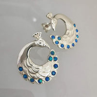 Peacock Earrings with cultured Opals - Jana Reinhardt Ltd