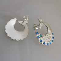 Peacock Earrings with cultured Opals - Jana Reinhardt Ltd