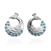 Peacock Earrings with cultured Opals - Jana Reinhardt Ltd