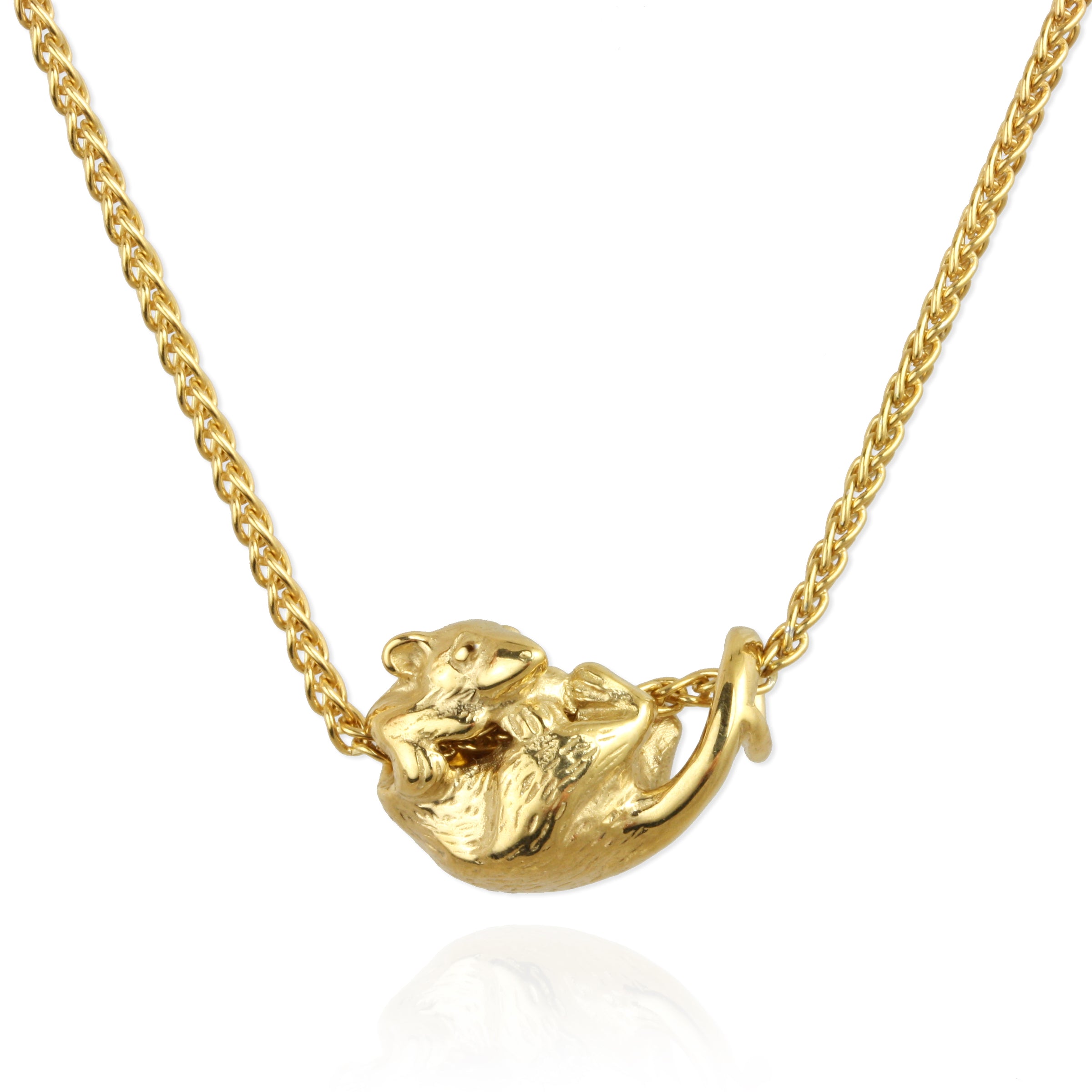 Curled Up Rat Necklace - Jana Reinhardt Ltd
