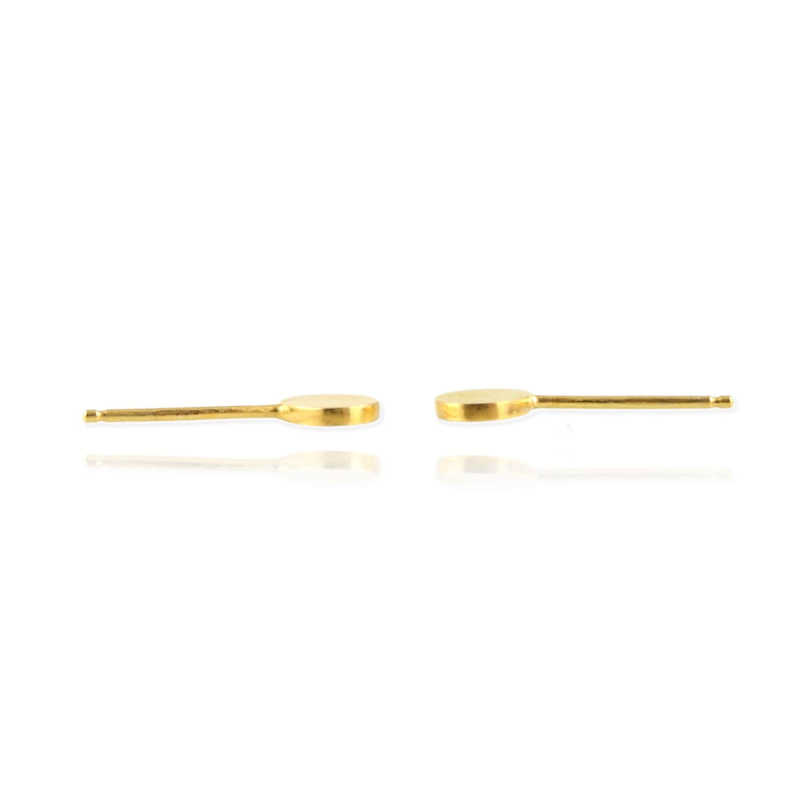 Single Ellipse Ear Studs - Jana Reinhardt Ltd - 4