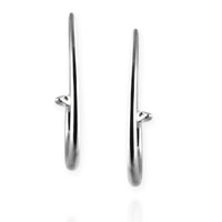 Snake Hoop Earrings with black diamonds - Jana Reinhardt Ltd - 3