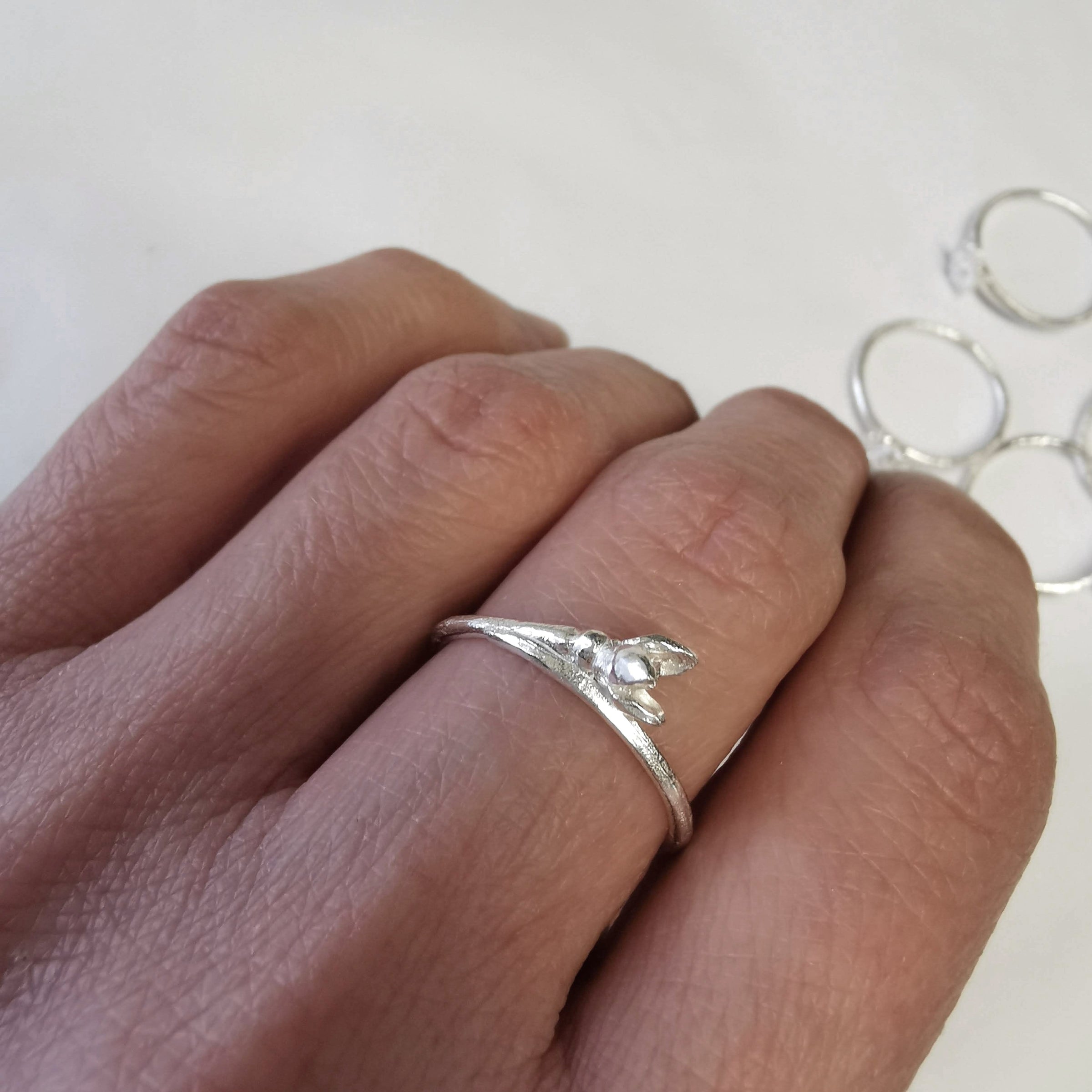Snowdrop Ring - January Birth Flower Ring - Jana Reinhardt Ltd