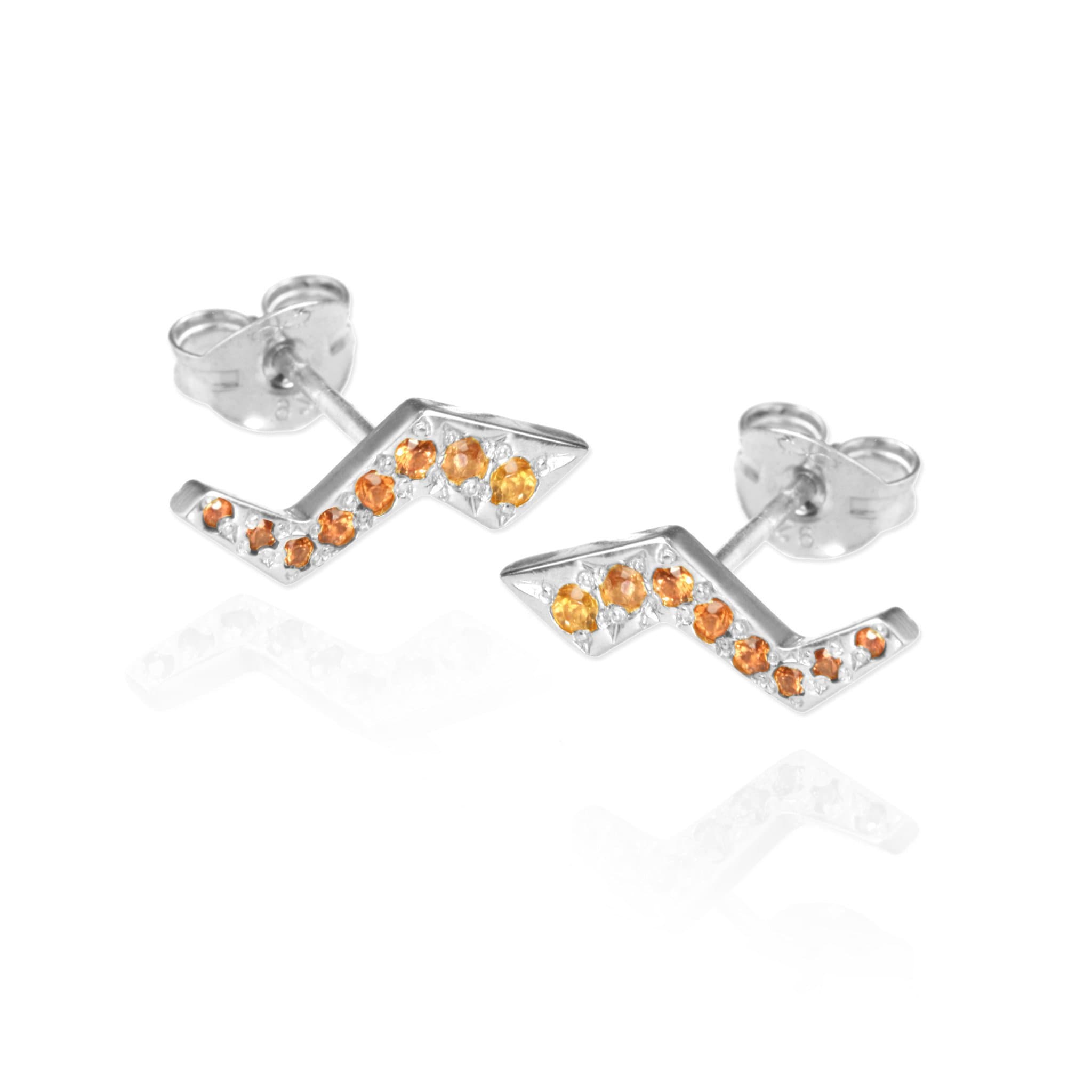 Flash Stud Earrings with Sapphires - Jana Reinhardt Ltd