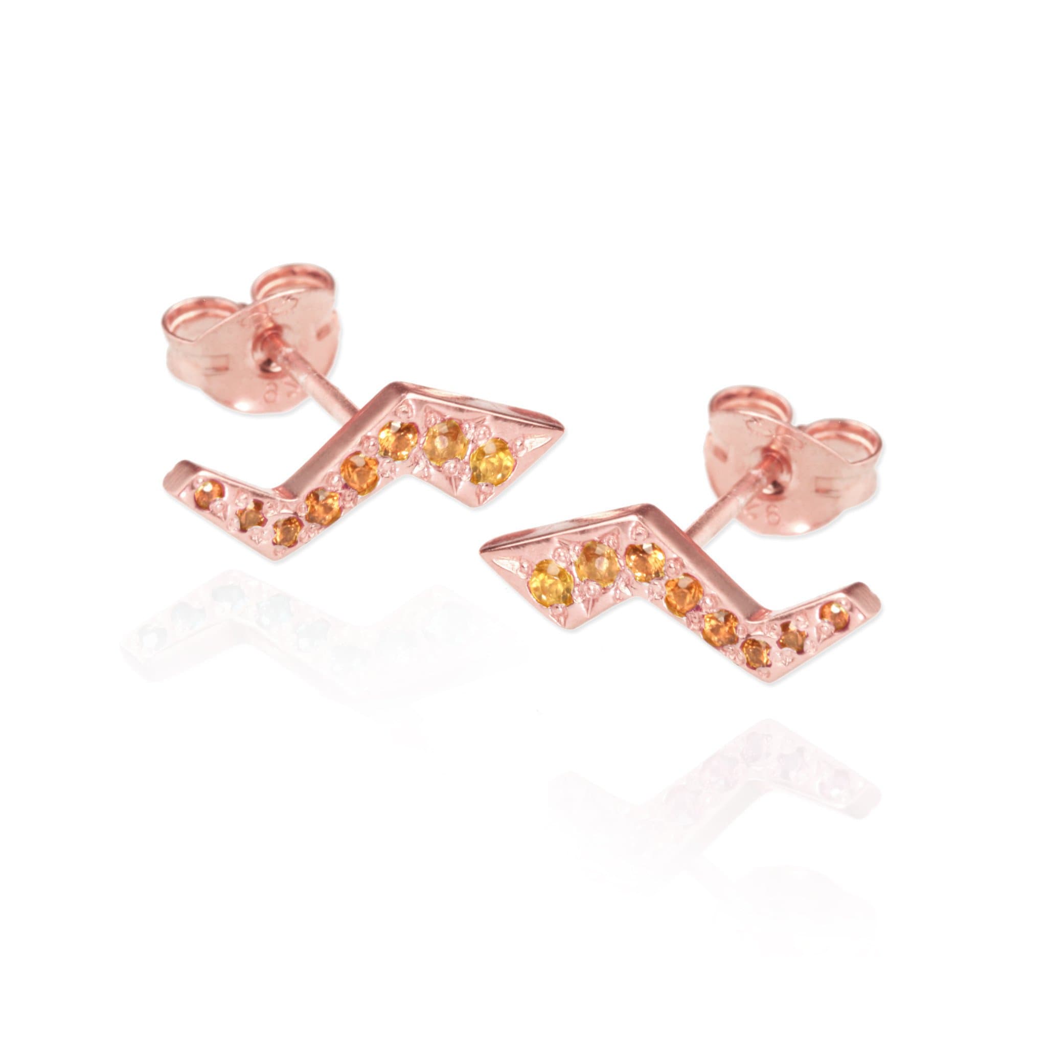 Flash Stud Earrings with Sapphires - Jana Reinhardt Ltd