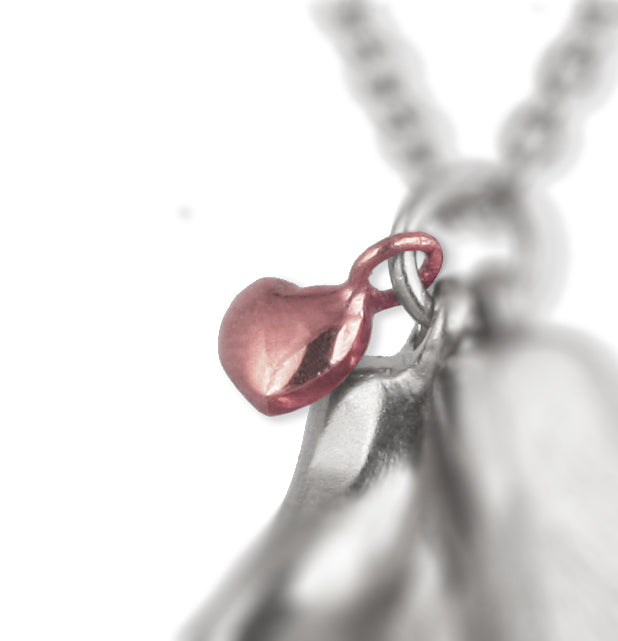 18ct Red Gold Heart for Paw Necklace - Jana Reinhardt Ltd