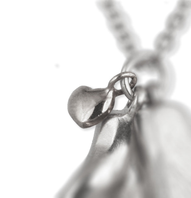 18ct White Gold Heart for Paw Necklace - Jana Reinhardt Ltd
