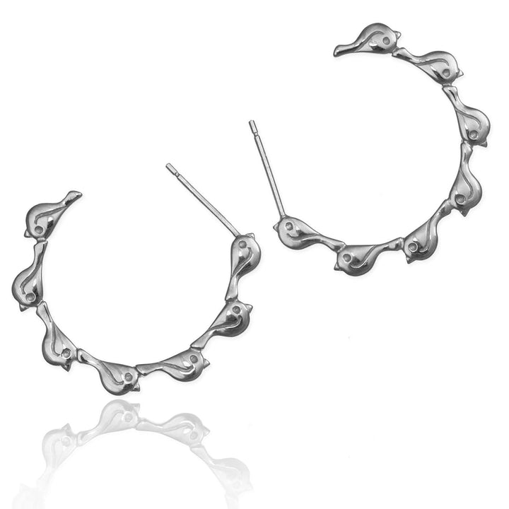 Bird Creole Hoop Earrings - Jana Reinhardt Ltd - 4