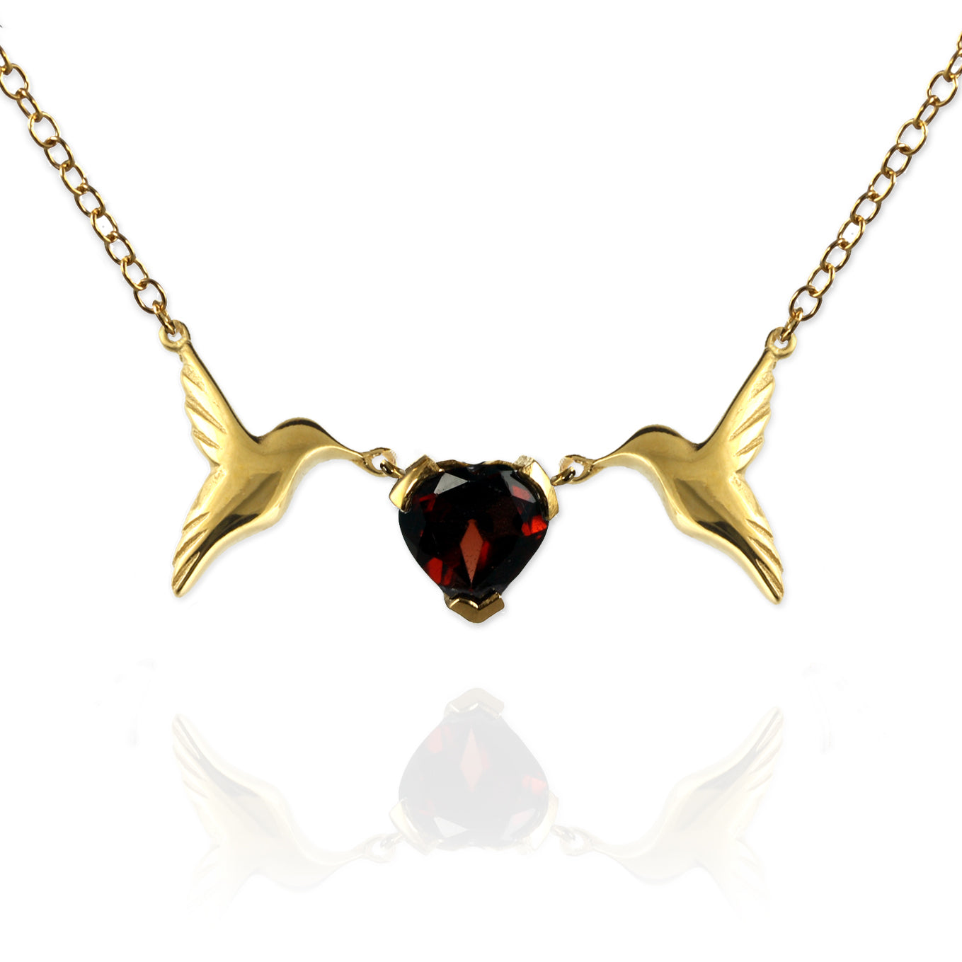 Hummingbird Heart Necklace