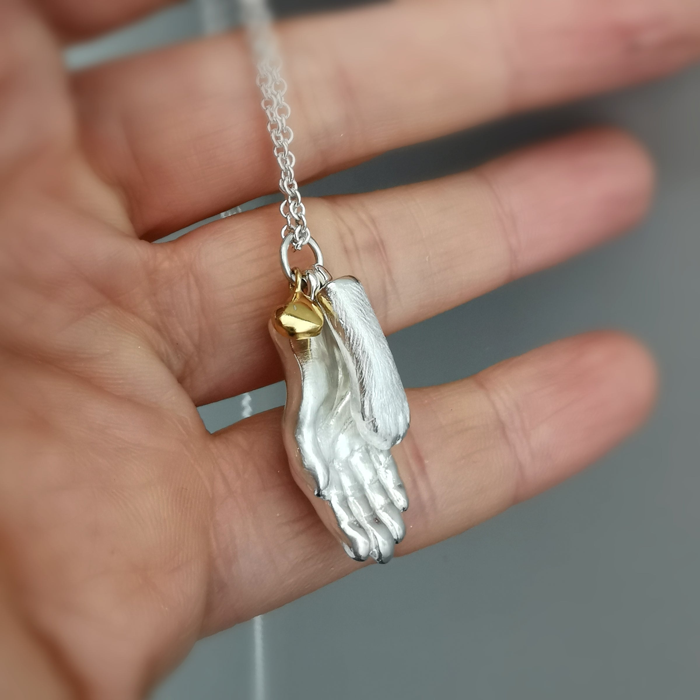 Gold Praying Hands Pendant Necklace Made Of 316L Stainless Steel | Classy  Men Collection