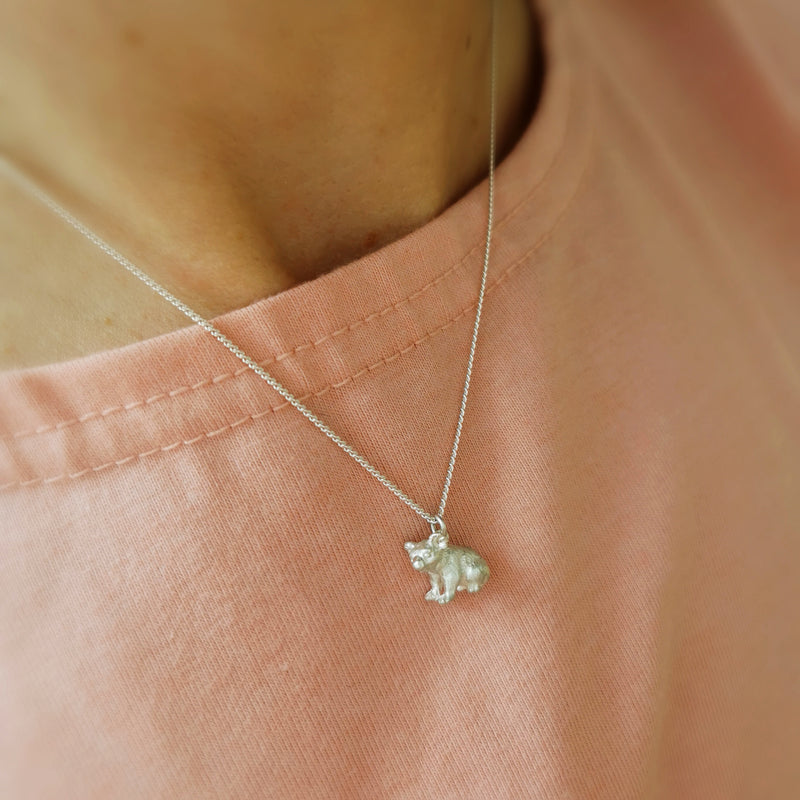 Silver sales koala necklace