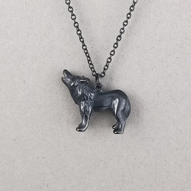 Limited Edition Black Wolf Necklace