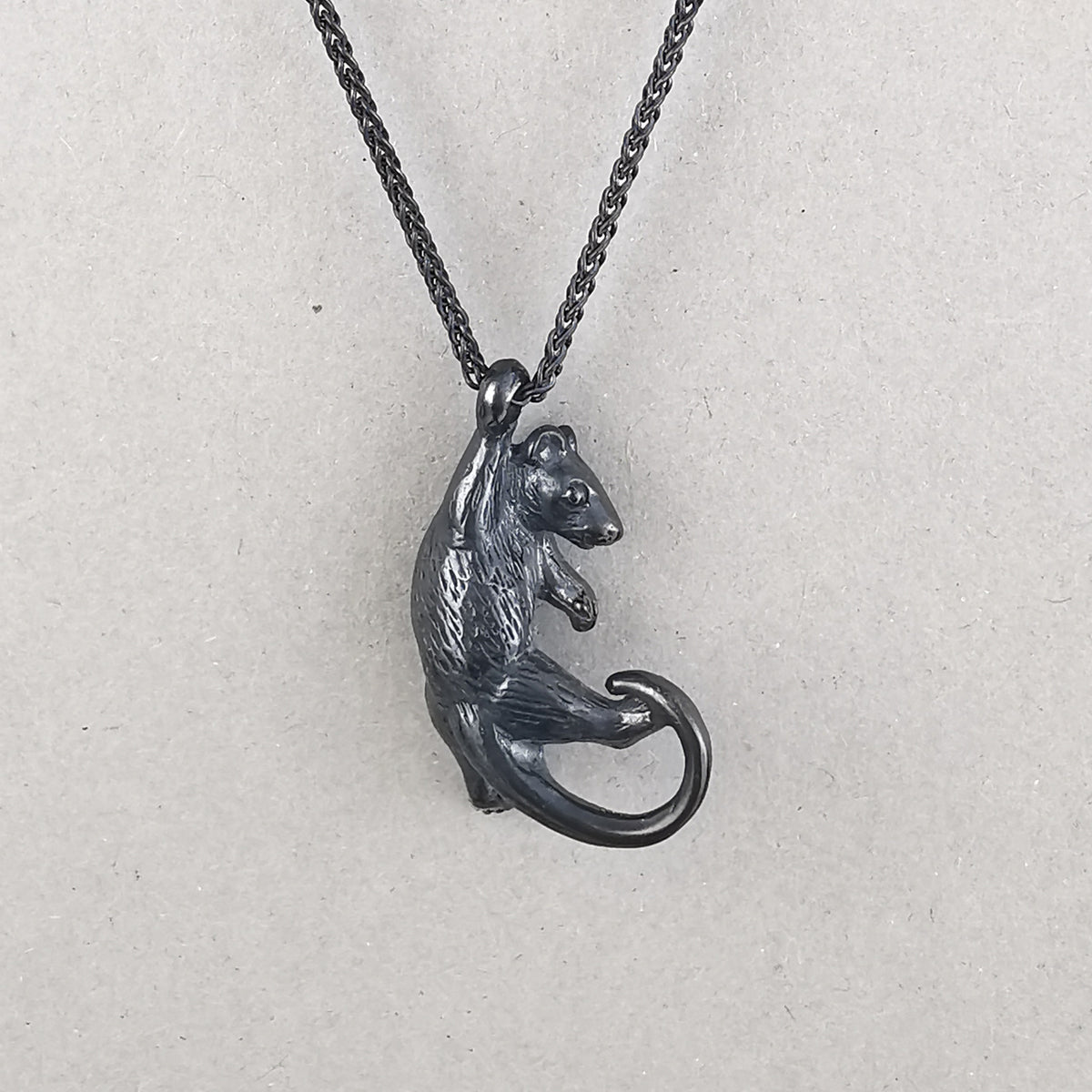 SALE Black Rat Necklace