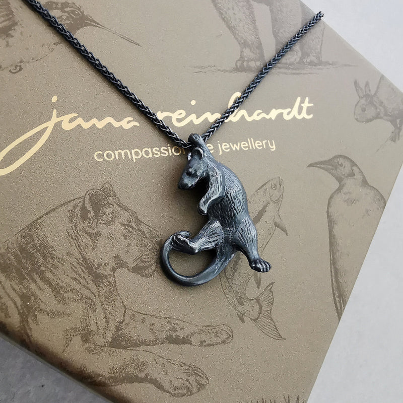 SALE Black Rat Necklace