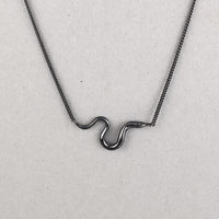 SALE Black Snake Necklace