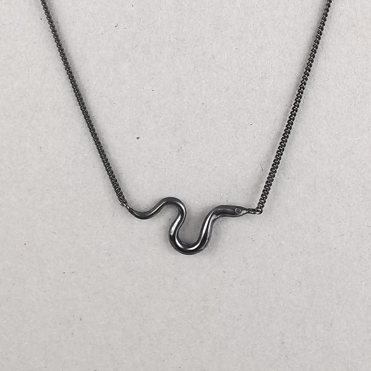 SALE Black Snake Necklace