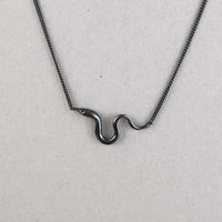 SALE Black Snake Necklace