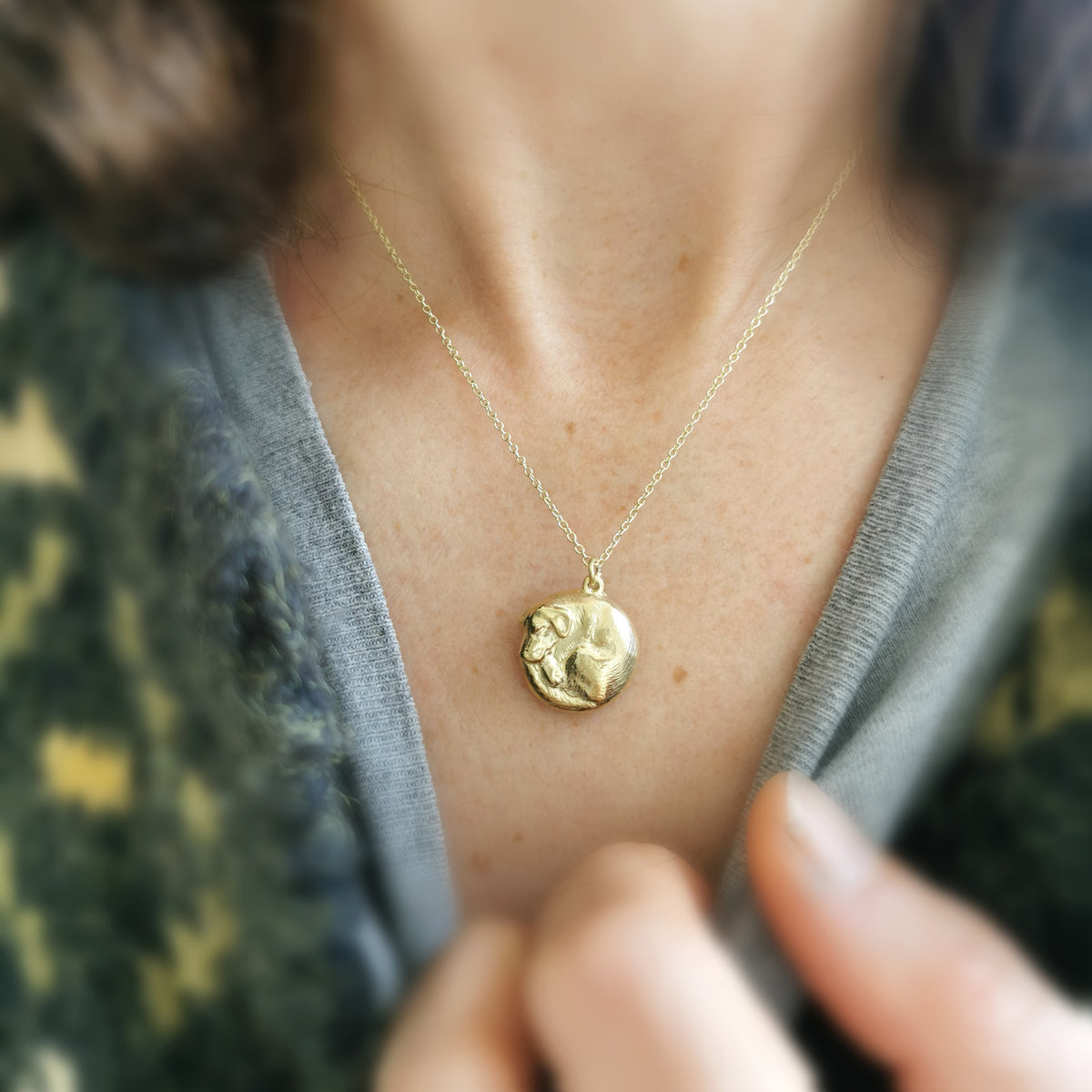SAMPLE SALE Gold Plated Labrador Retriever Necklace