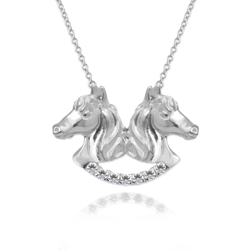 Twin Horse Necklace