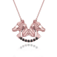 Twin Horse Necklace