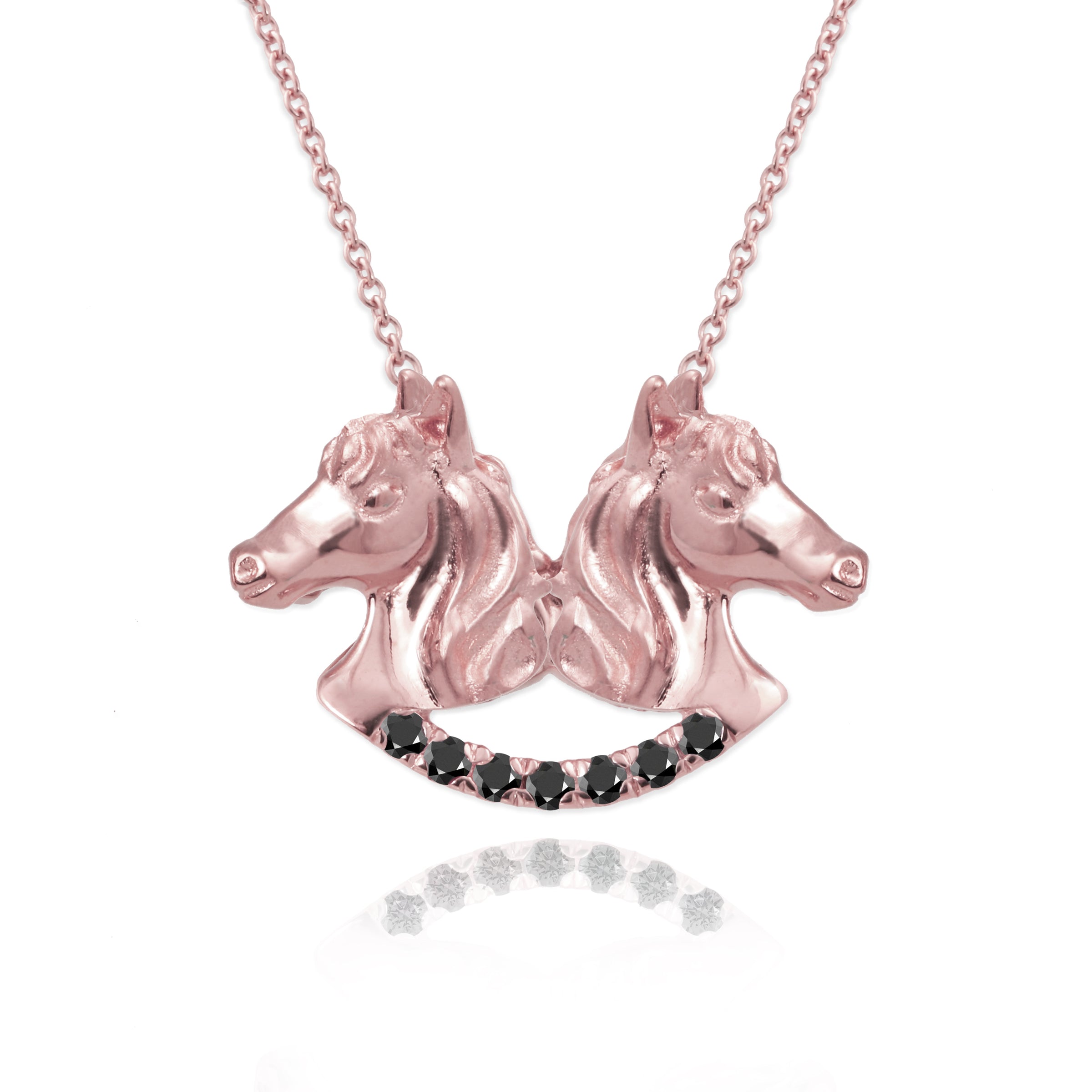 Twin Horse Necklace